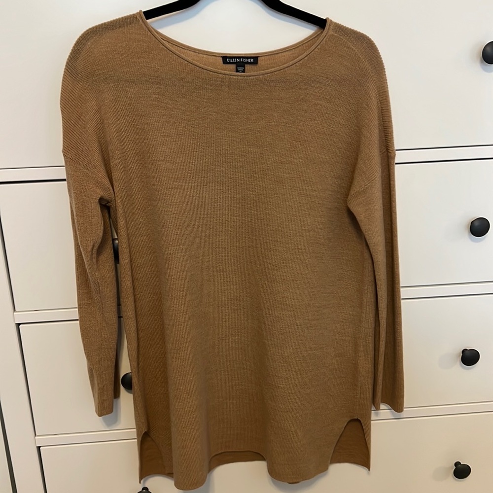 Eileen Fisher - Long sleeve merino wool light sweater